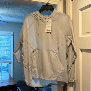 NWT, Athleta Teton Anorak jacket, size small. Light grey color.